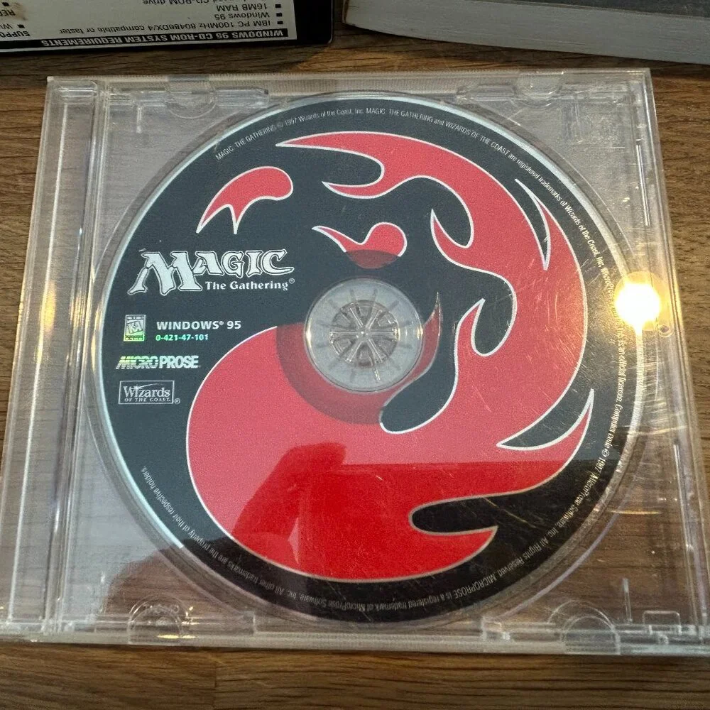 Lot of 2 MAGIC THE GATHERING Microprose PC Game and Expansion Set Complete 1997
